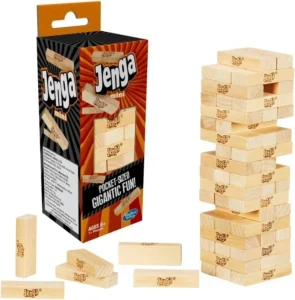 Enjoy endless fun with the Jenga Wooden Block Stacking Game! Featuring natural wooden blocks, this classic balance and strategy game challenges players to remove and stack blocks without toppling the tower. Perfect for family game nights, parties, and friendly competitions.